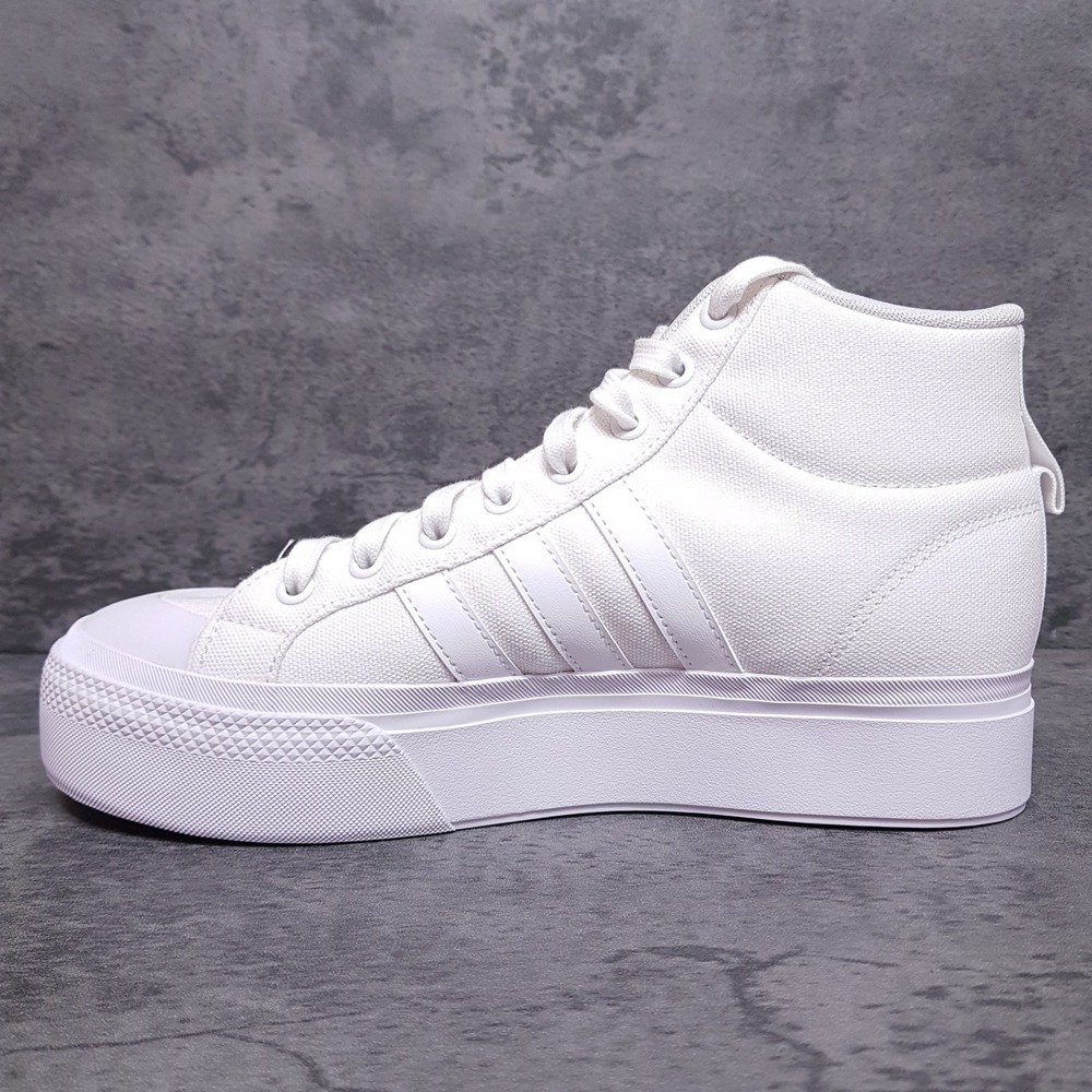 ADIDAS Bravada 2.0 Mid Platform Sneaker Skateboarding Shoes Womens 10 White - Picture 2 of 5